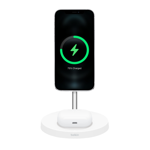Station de charge sans  fil 2-en-1  BOOST↑CHARGE™  PRO avec MagSafe de  Belkin